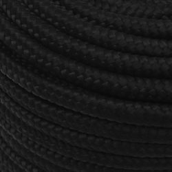 Arbeidstau svart 14 mm 25 m polyester