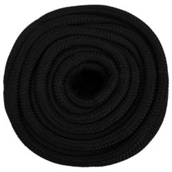 Arbeidstau svart 16 mm 25 m polyester