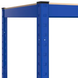 vidaXL Arbeidsbord med hyller 5 lag blå stål og konstruert tre