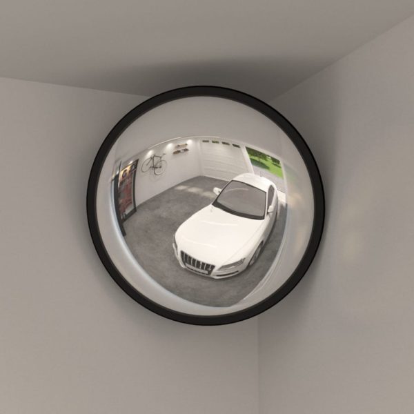 vidaXL Konvekst innendørs trafikkspeil svart Ø40 cm akryl