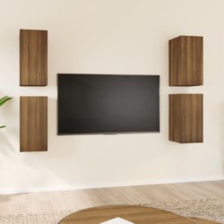 TV-benker 4 stk brun eik 30,5x30x60 cm konstruert tre