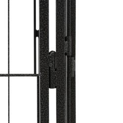Hundegrind med 28 paneler svart 100×50 cm pulverlakkert stål