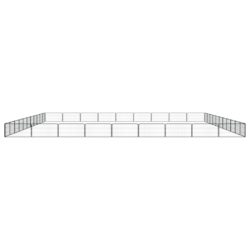 Hundegrind med 40 paneler svart 100×50 cm pulverlakkert stål