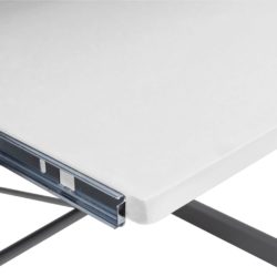 Databord hjørne hvit 132x112x99 cm konstruert tre