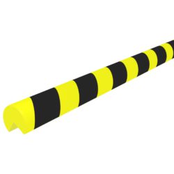 vidaXL Hjørnebeskytter gul og svart 4x4x104 cm PU