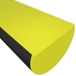 vidaXL Hjørnebeskytter gul og svart 4x3x100 cm PU