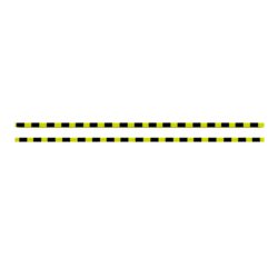 Hjørnebeskyttere 2 stk gul og svart 6x2x101,5 cm PU