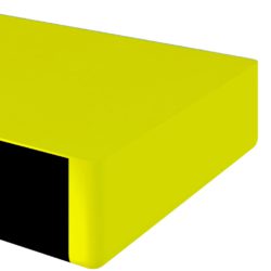 Hjørnebeskyttere 2 stk gul og svart 6x2x101,5 cm PU