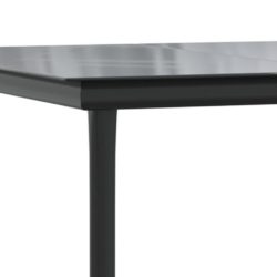 vidaXL Utendørs spisebord svart 160x80x74cm stål og herdet glass