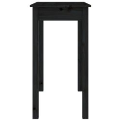 Konsollbord svart 80x40x75 cm heltre furu