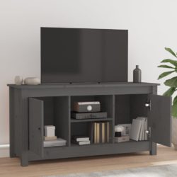 TV-benk grå 103×36,5×52 cm heltre furu