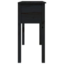 Konsollbord svart 100x35x75 cm heltre furu