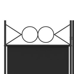 Romdeler 4 paneler svart 160×200 cm stoff