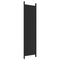 Romdeler 5 paneler svart 250×200 cm stoff