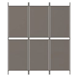 Romdeler 3 paneler antrasitt 150×220 cm stoff