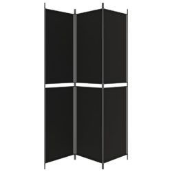 Romdeler 3 paneler svart 150×220 cm stoff