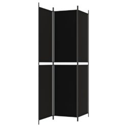 Romdeler 3 paneler svart 150×220 cm stoff