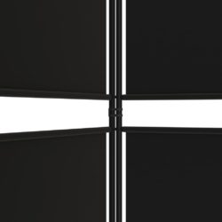 Romdeler 5 paneler svart 250×220 cm stoff