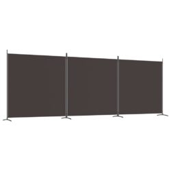 Romdeler 3 paneler brun 525×180 cm stoff