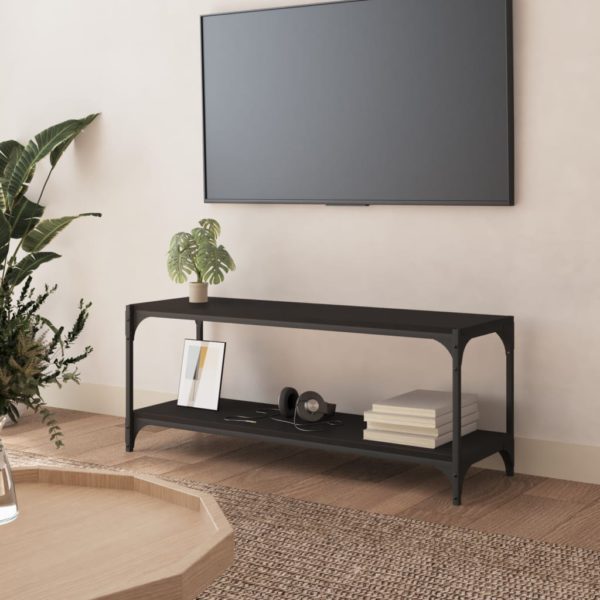 vidaXL TV-benk svart 100x33x41 cm konstruert tre