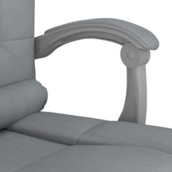Massasjestol liggende lysegrå stoff