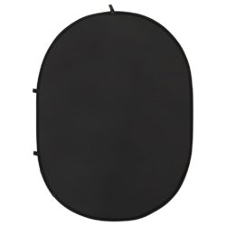 2-i-1 Studiobakgrunn oval svart og grå 200×150 cm
