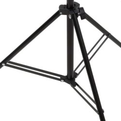 Bakgrunnsstativ T-form svart 201x60x(70-200) cm