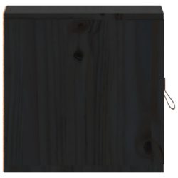 Veggskap 2 stk svart 31,5x30x30 cm heltre furu
