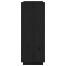 Highboard svart 67x40x108,5 cm heltre furu