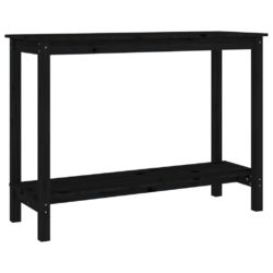 Konsollbord svart 110x40x80 cm heltre furu