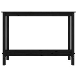 Konsollbord svart 110x40x80 cm heltre furu