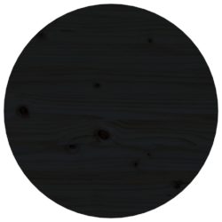 Salongbord svart Ø 45×40 cm heltre furu