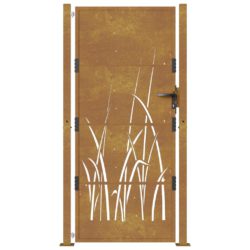 Hageport 105×180 cm cortenstål gressdesign