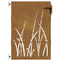 Hageport 85×150 cm cortenstål gressdesign