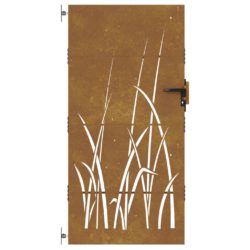 Hageport 85×175 cm cortenstål gressdesign