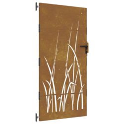 Hageport 85×200 cm cortenstål gressdesign