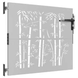 vidaXL Hageport 85×100 cm cortenstål bambusdesign