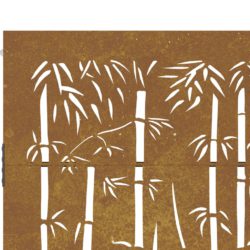 vidaXL Hageport 85×125 cm cortenstål bambusdesign