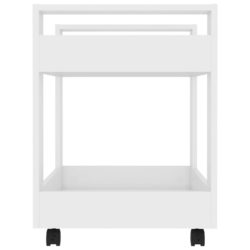 Tralle til skrivebord hvit 60x45x60 cm konstruert tre