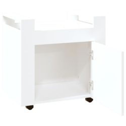 Tralle til skrivebord hvit 60x45x60 cm konstruert tre