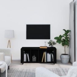 TV-benk svart 100x35x40 cm konstruert tre