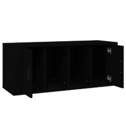 TV-benk svart 100x35x40 cm konstruert tre