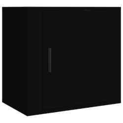 Veggmontert nattbord svart 50x30x47 cm