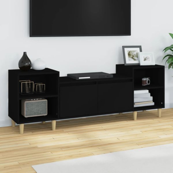 vidaXL TV-benk svart 160x35x55 cm konstruert tre