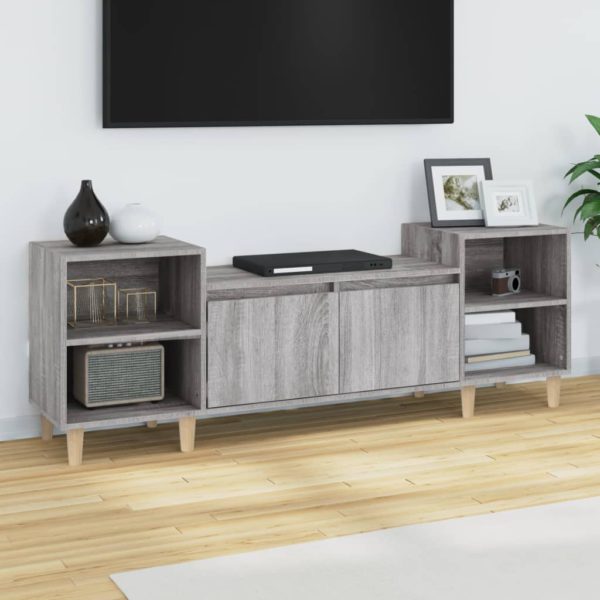 vidaXL TV-benk grå sonoma 160x35x55 cm konstruert tre