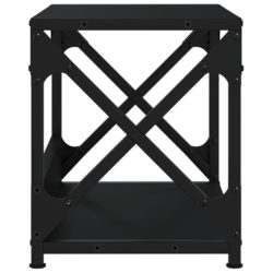 vidaXL Skriverbord 2 hyller svart 44x26x31,5 cm konstruert tre