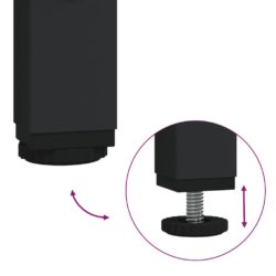 Konsollbord svart 100×22,5×75 cm konstruert tre