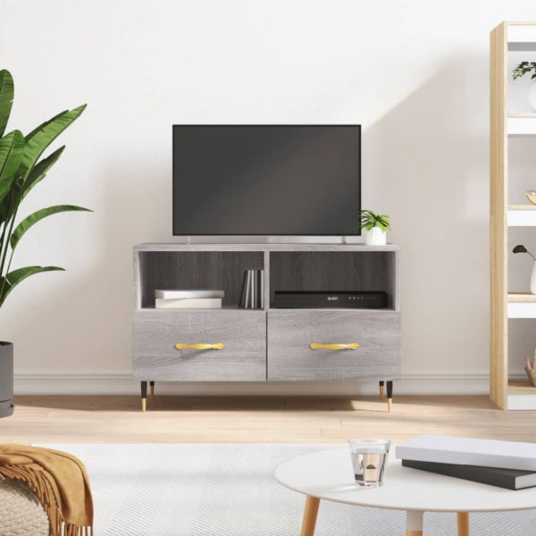 vidaXL TV-benk grå sonoma 80x36x50 cm konstruert tre