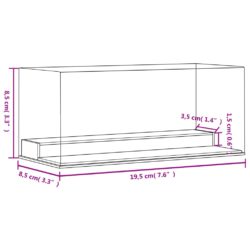 vidaXL Visningsboks gjennomsiktig 19,5×8,5×8,5 cm akryl
