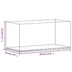 Visningsboks gjennomsiktig 30x15x14 cm akryl